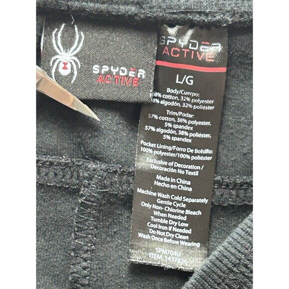 Spyder Active Mens Large Jogger Sweat Black Pants - Picture 6 of 9